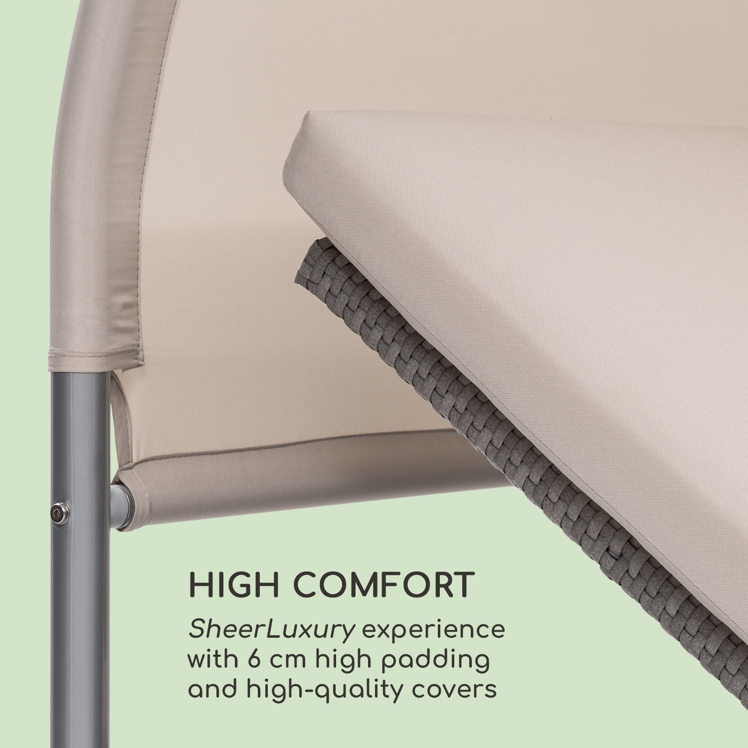 Blumfeldt Eremitage Double Lounger, lehátko, plážové, pre 2 osoby, hliník/ratan, tmavošedé – Obrázok 4