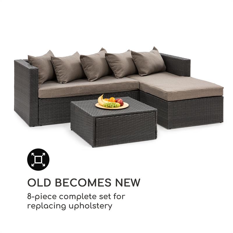 Blumfeldt Theia, poťahy na čalúnenie, 8 kusov, 100 % polyester, nepremokavé, hnedé – Obrázok 2