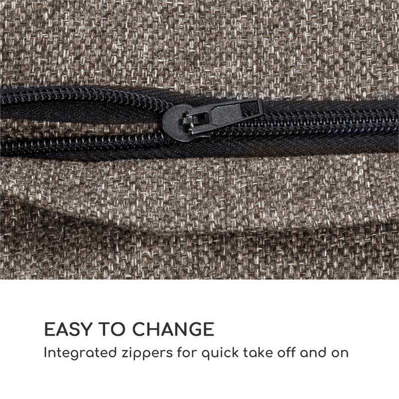 Blumfeldt Theia, poťahy na čalúnenie, 8 kusov, 100 % polyester, nepremokavé, hnedé – Obrázok 4