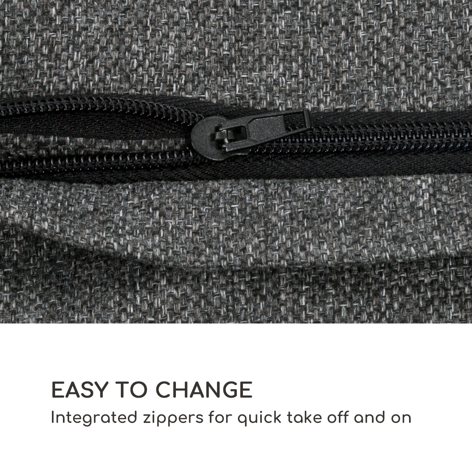 Blumfeldt Titania Pillows, vankúš, polyester, nepremokavý, melírovaný tmavosivý – Obrázok 5