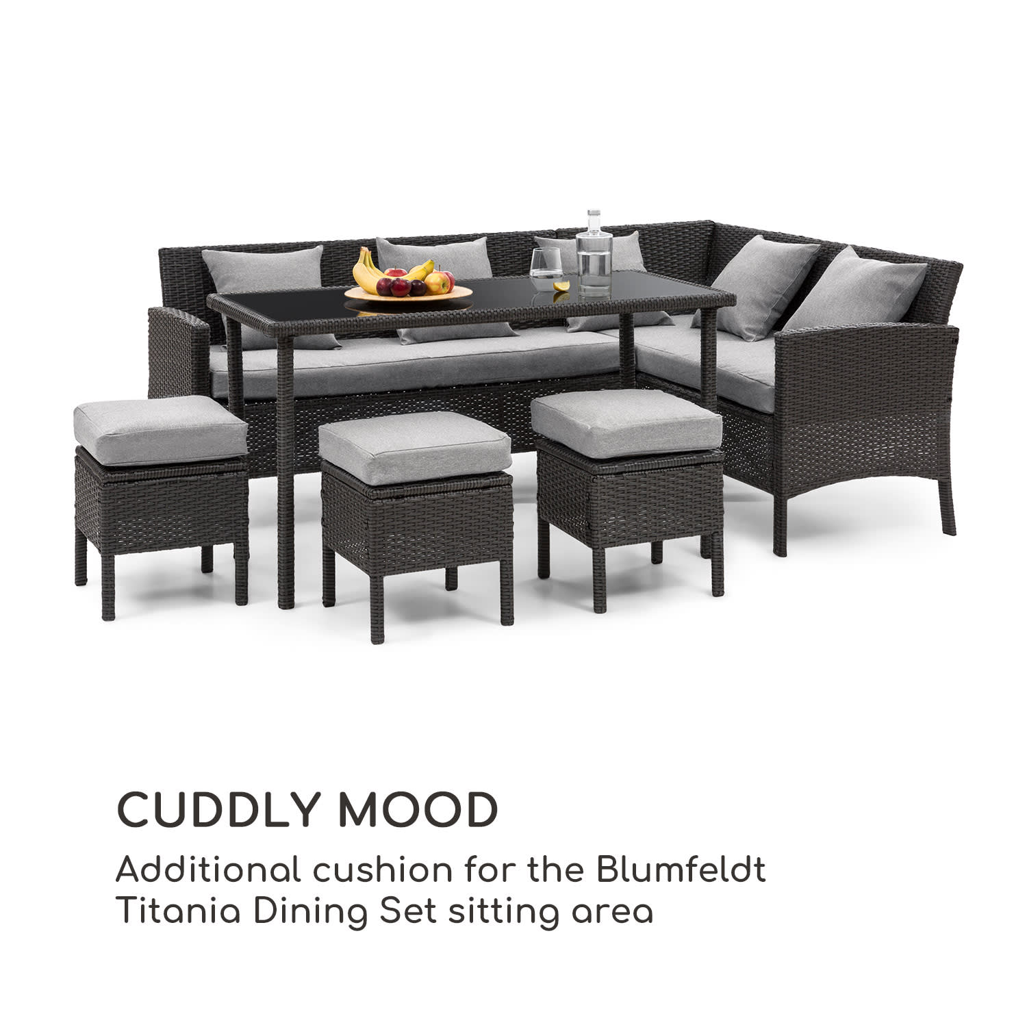 Blumfeldt Titania Pillows, vankúš, polyester, nepremokavý, melírovaný svetlosivý – Obrázok 2