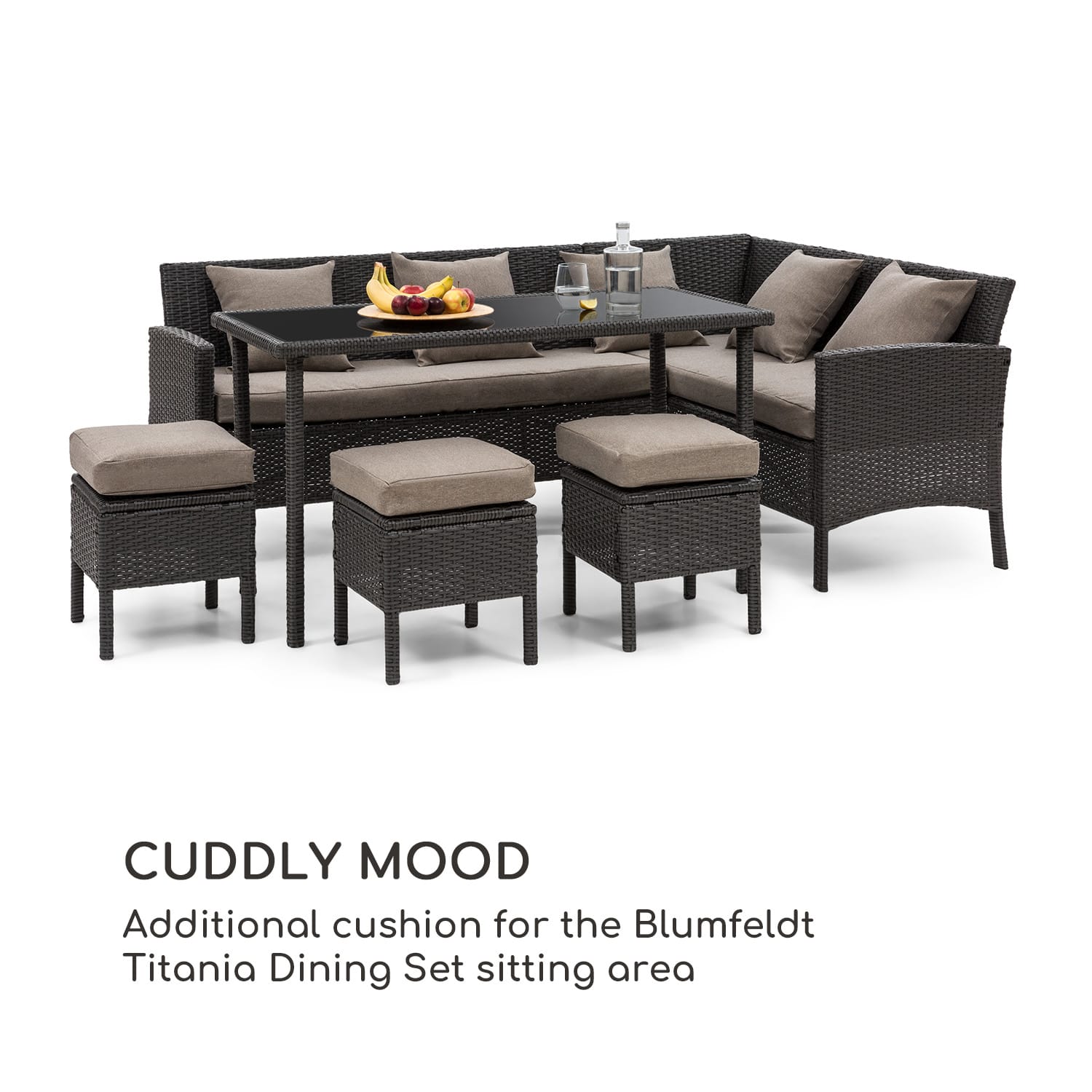 Blumfeldt Titania Pillows, vankúš, polyester, nepremokavý, hnedý – Obrázok 2