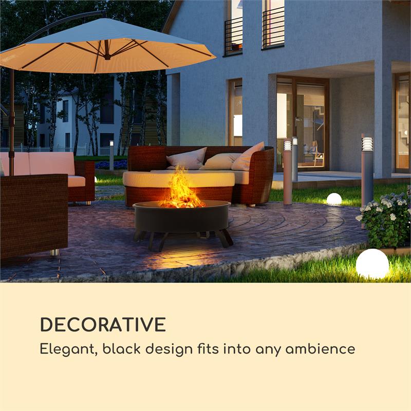 Blumfeldt Oreos, 2 v 1 nádoba na oheň a gril, Ø 75 cm ochrana pred iskrami, Ø 68 cm gril, oceľ, čierna – Obrázok 2