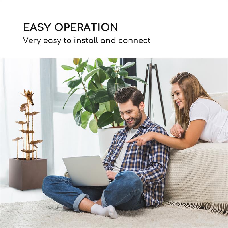 Blumfeldt Golden Orchid, záhradná fontána, pumpa 5W, IPX8, mosadzný vzhľad – Obrázok 5