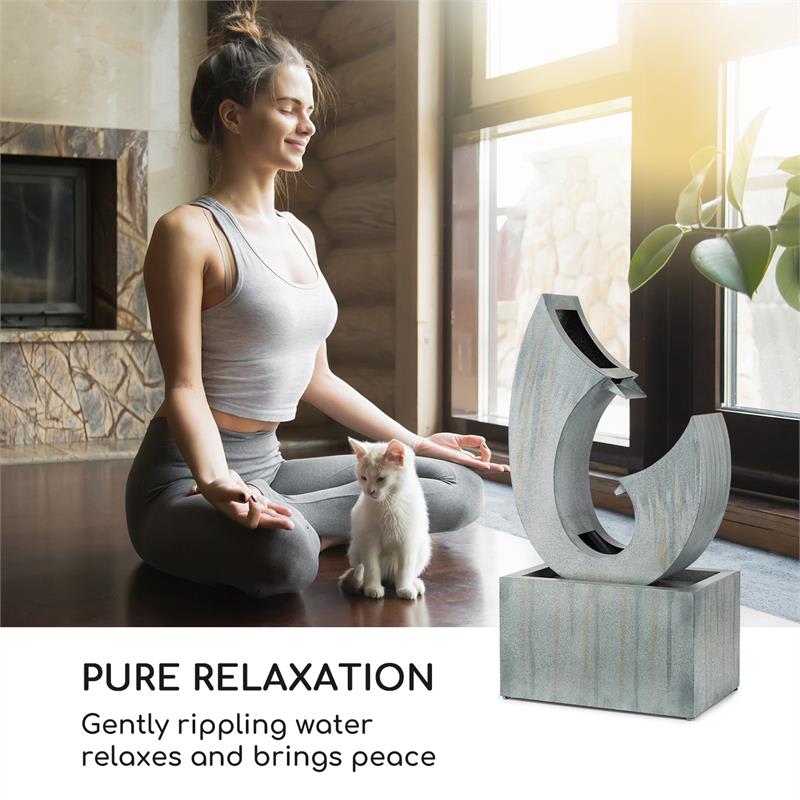 Blumfeldt Trumpet Flow, záhradná fontána, 8 W, pozinkovaný kov, LEDky – Obrázok 2