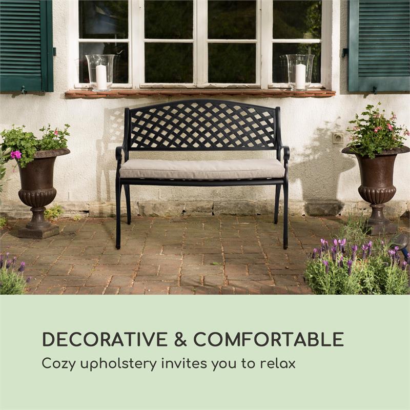 Blumfeldt Pozzilli CU, čalúnenie lavice, ComfortExtra, nepremokavé, sivá – Obrázok 2