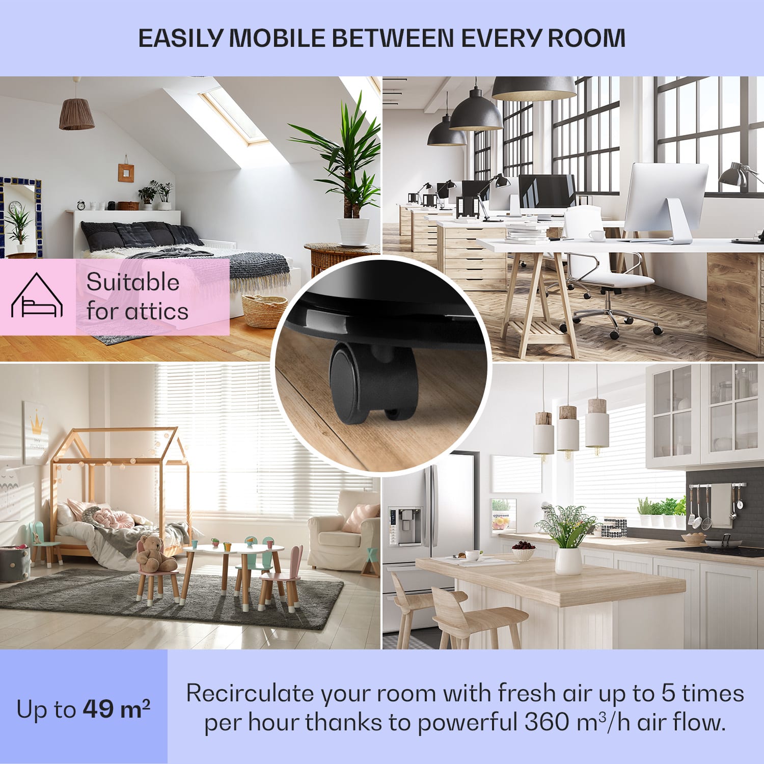 Klarstein New Breeze ECO, mobilná klimatizácia, 935 W, 10 000 BTU/2.9 kW, A+ – Obrázok 5