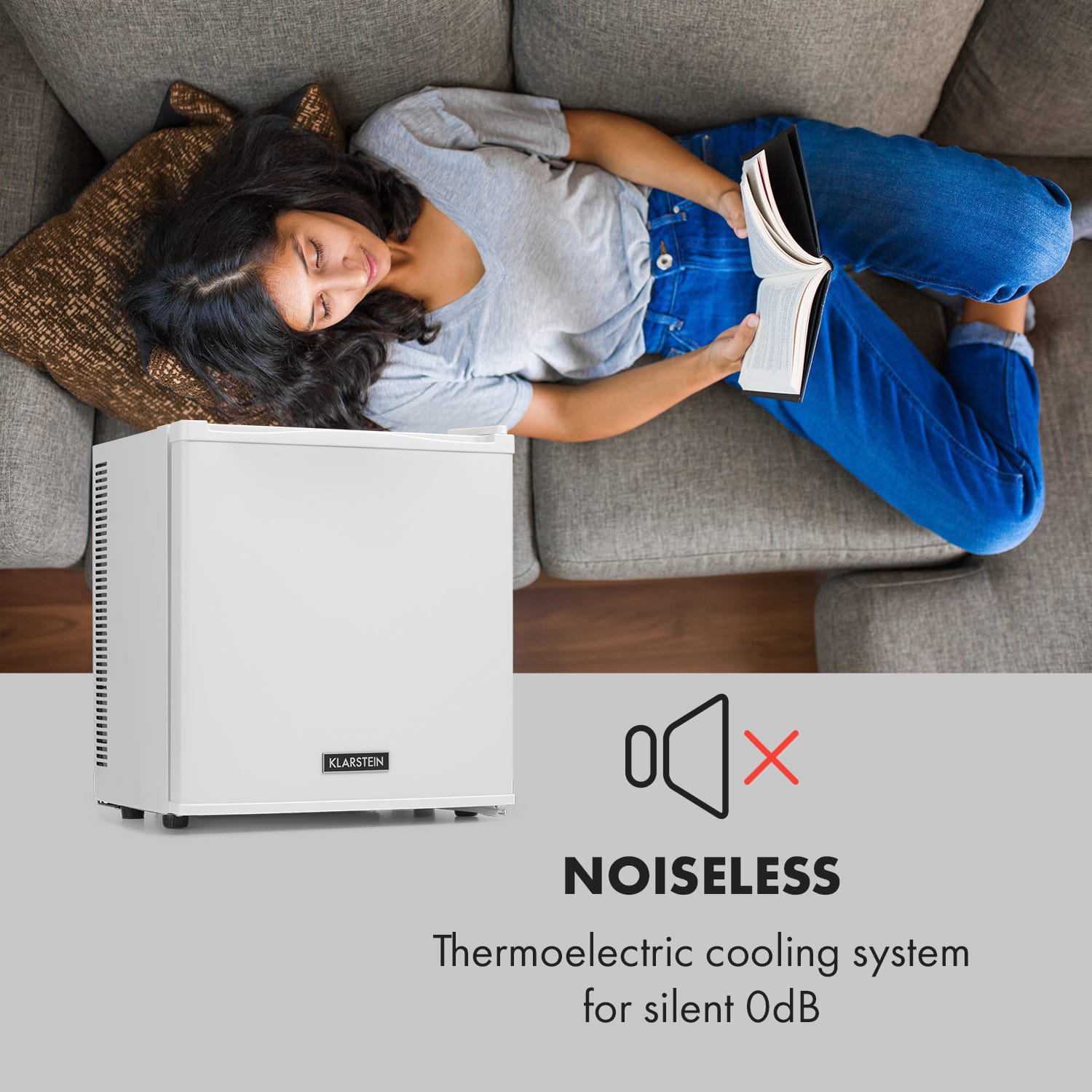 Klarstein Secret Cool, mini chladnička, minibar, 13 l, energet. trieda G biela – Obrázok 3