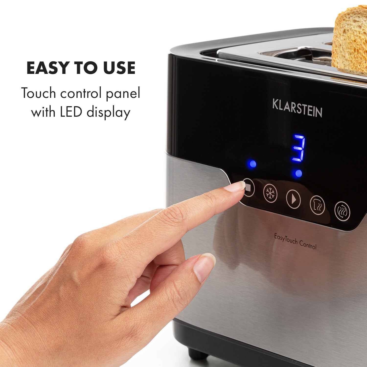 Klarstein Arabica, hriankovač, 920 W, LED displej, dotykové ovládanie, nehrdzavejúca oceľ – Obrázok 3