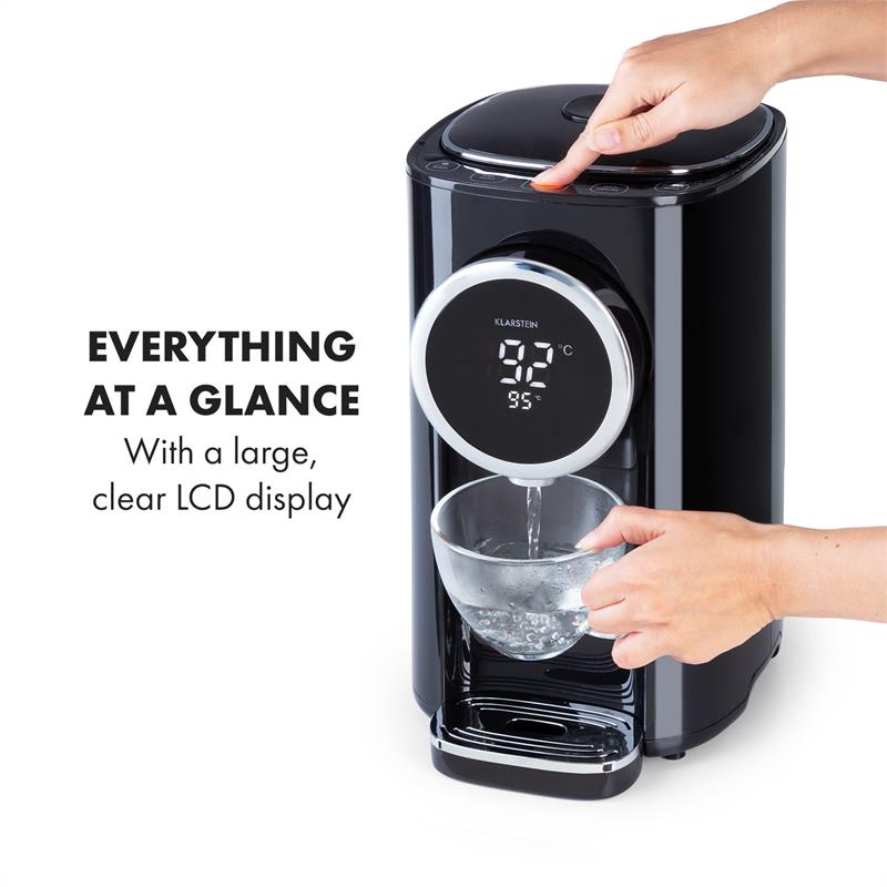 Klarstein Hot Springs, dávkovač horúcej vody, 5 l, 49-95 °C, nádrž na vodu z nehrdzavejúcej ocele – Obrázok 4
