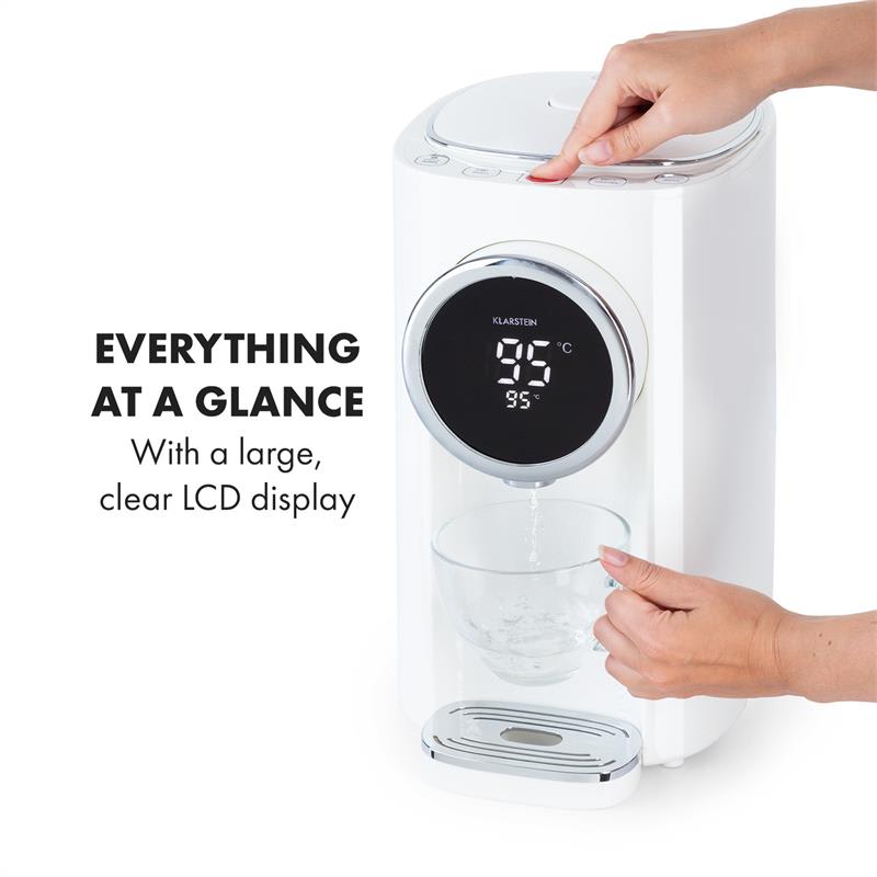 Klarstein Hot Springs, dávkovač horúcej vody, 5 l, 49-95 °C, nádrž na vodu z nehrdzavejúcej ocele – Obrázok 4