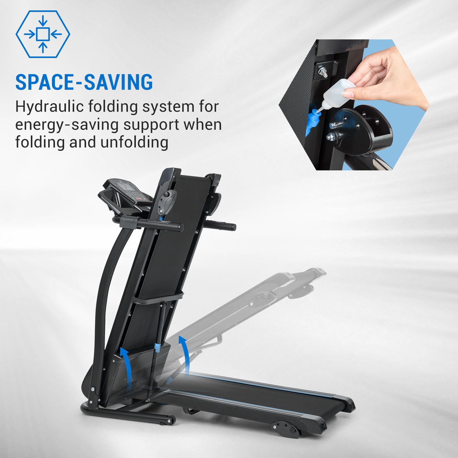 Capital Sports Pacemaker F100, bežecký pás, 1,5 HP, samomazací systém 3-Level InclineSystem – Obrázok 3