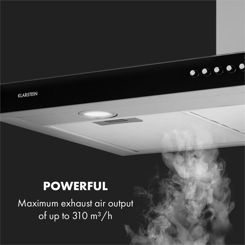 Klarstein Darya, digestor, 90 cm, 310 m³/h, nehrdzavejúca oceľ, strieborný – Obrázok 4