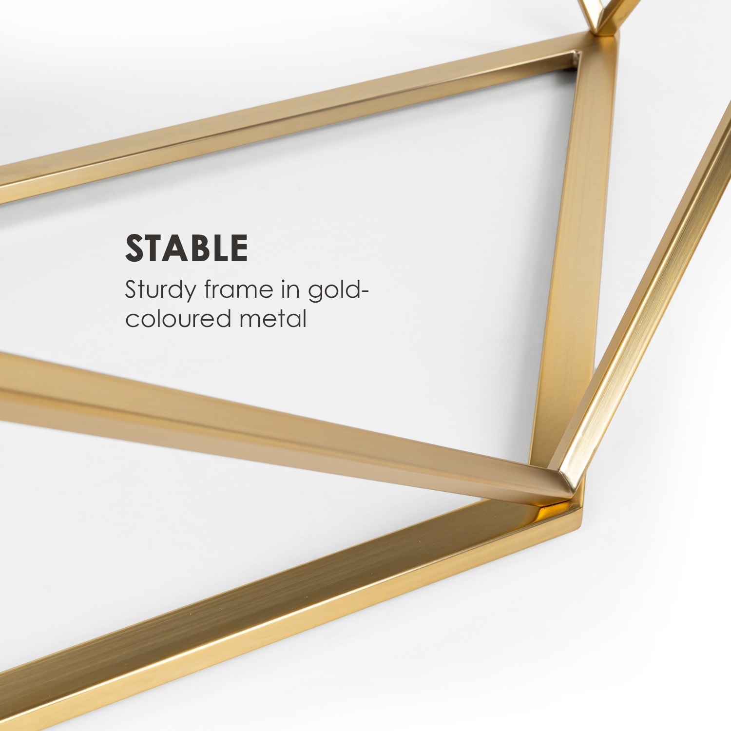 Besoa Black Onyx I, konferenčný stolík, 110 x 42,5 x 55 cm (Š x V x H), mramorový vzhľad, zlatý/čierny – Obrázok 5