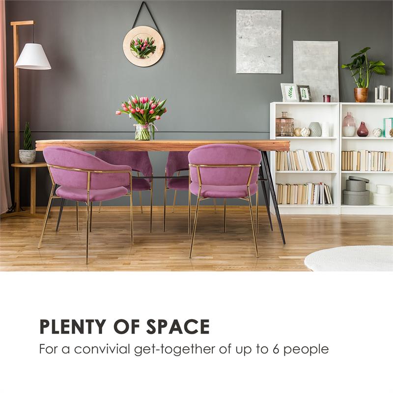 Besoa Vantor, jedálenský stôl, agátové drevo, železná kostra, 175 x 78 x 90 cm, drevo – Obrázok 2