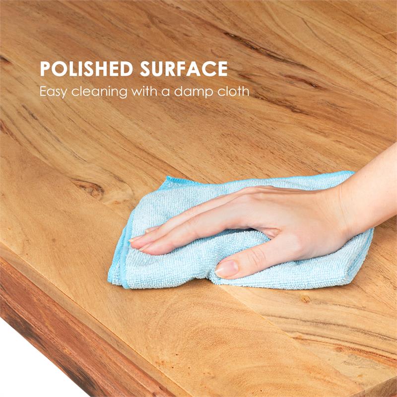 Besoa Vantor, jedálenský stôl, agátové drevo, železná kostra, 175 x 78 x 90 cm, drevo – Obrázok 5