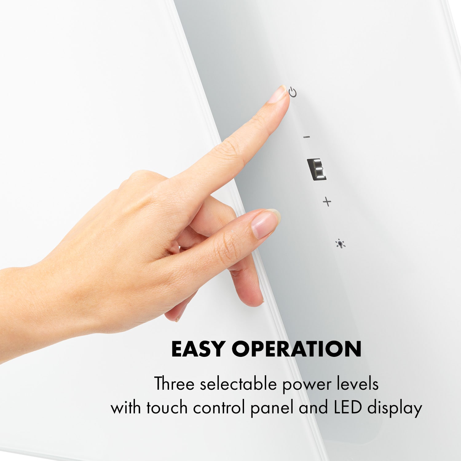 Klarstein Helena 60, digestor, 60 cm, nástanný, 595 m³/h, LED displej, biely – Obrázok 4