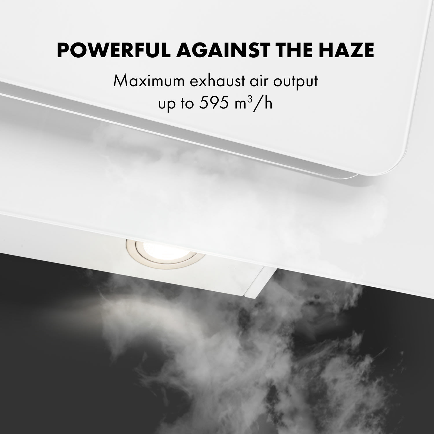 Klarstein Helena 60, digestor, 60 cm, nástanný, 595 m³/h, LED displej, biely – Obrázok 5