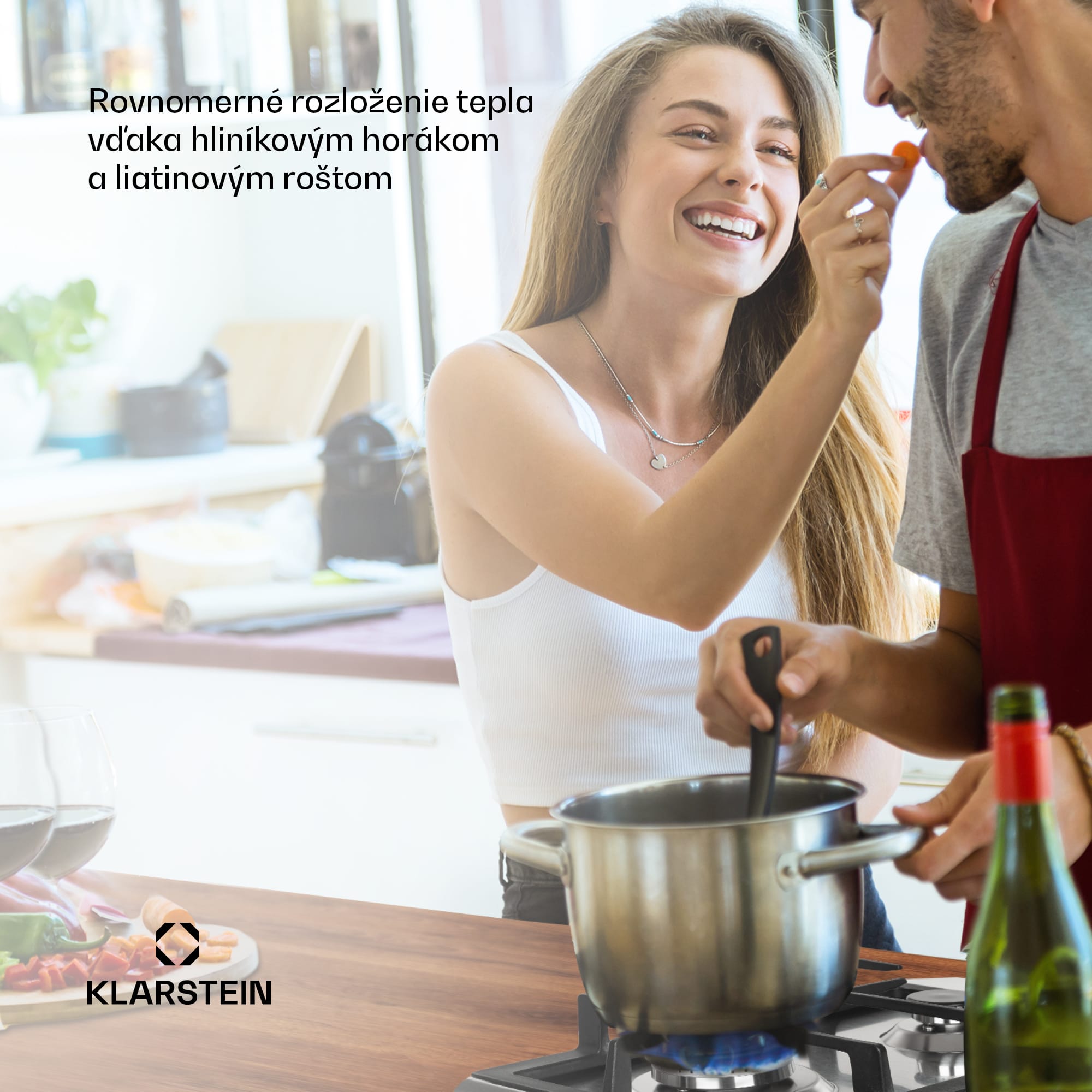 Klarstein Ignito Domino, plynová varná doska, 2 Sabaf horáky, nehrdzavejúca oceľ, strieborná – Obrázok 4