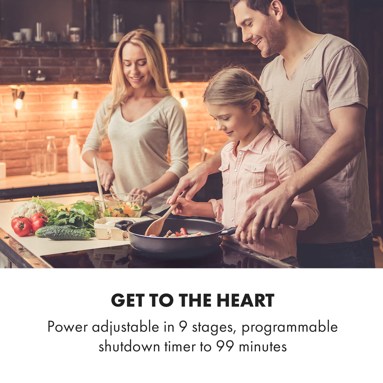 Klarstein Delicatessa 3 Flex, indukčná varná doska, 6600 W, 3 zóny, sklokeramika, čierna – Obrázok 2