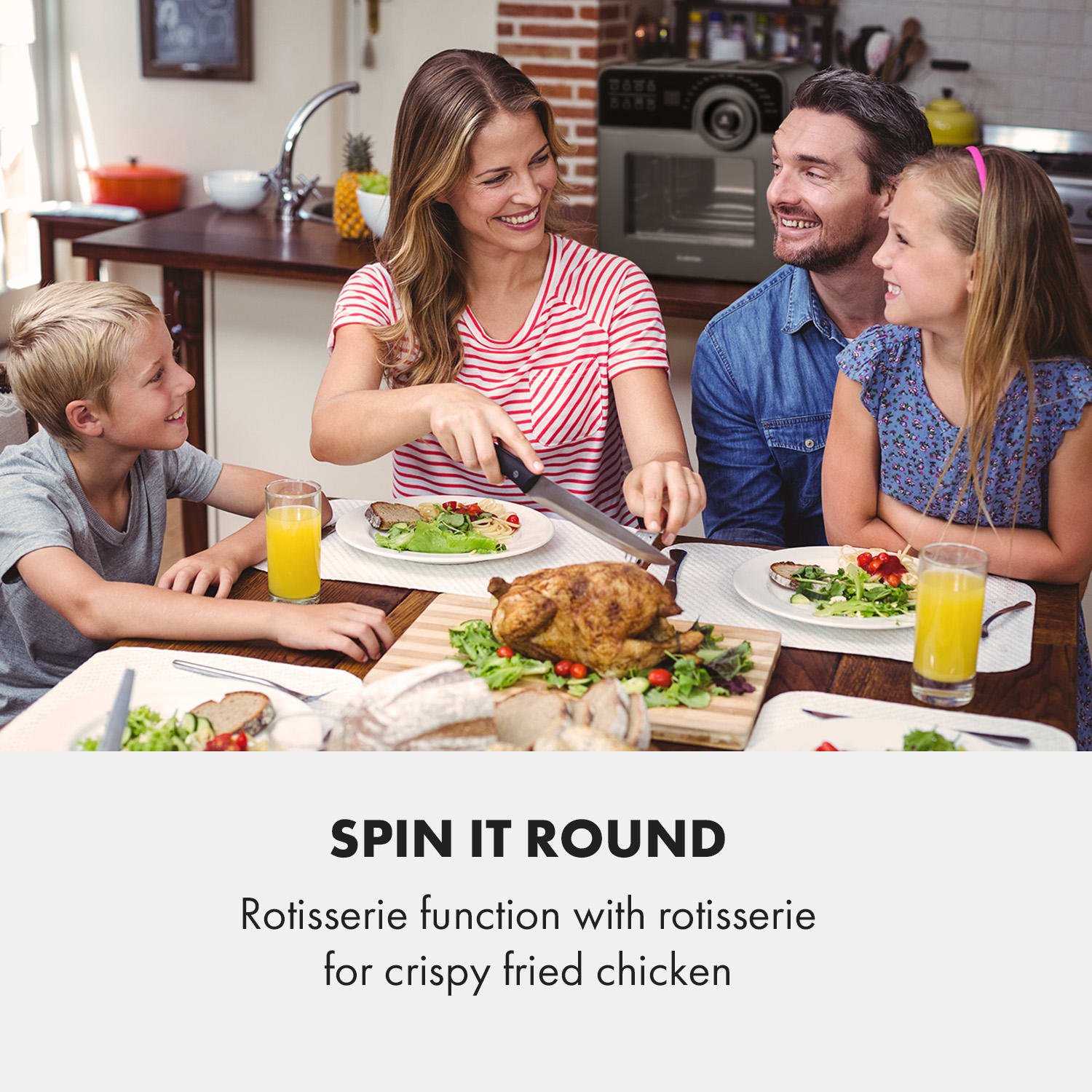 Klarstein AeroVital Cube Chef, teplovzdušná fritéza, 1700 W, 14 l, 16 programov, horný a spodný ohrev – Obrázok 2