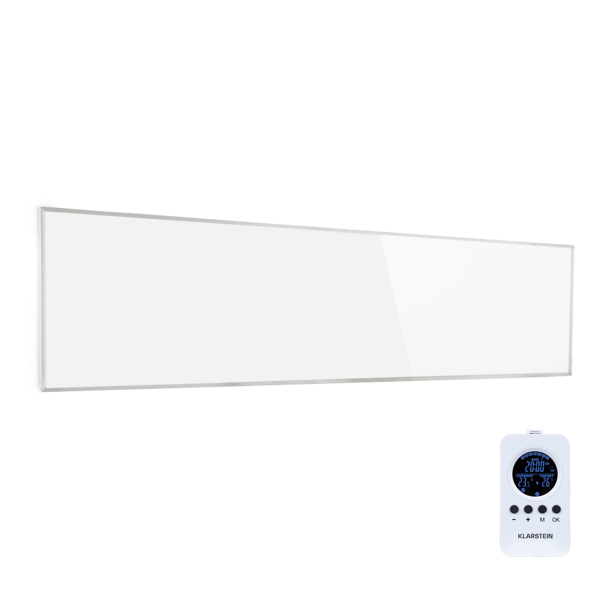 Klarstein Wonderwall Air 36, infračervený ohrievač, 120 x 30 cm, 360 W, nástenná montáž, diaľkový ovládač, biely