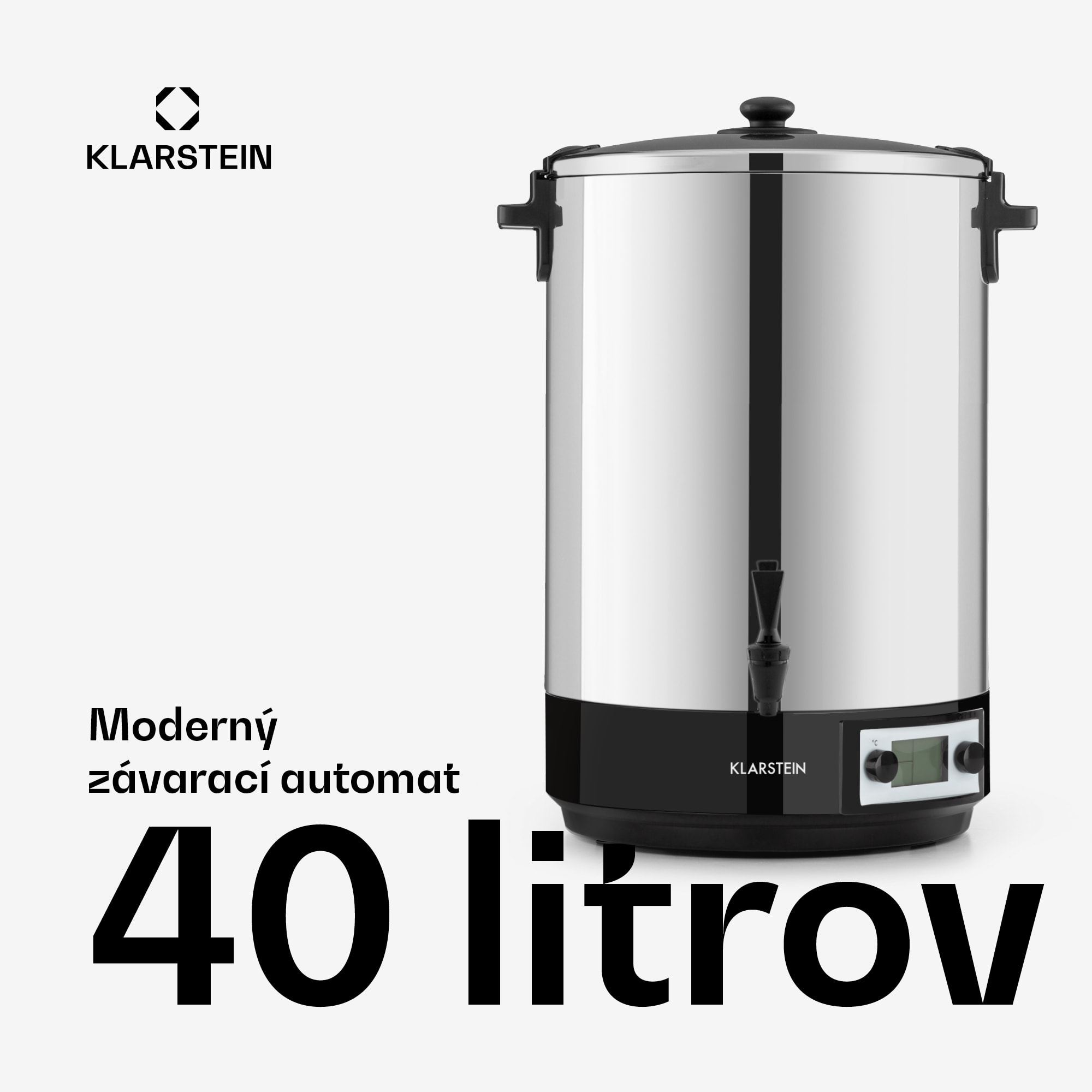 Klarstein KonfiStar 40, zavárací hrniec, dávkovač nápojov, 40 l, 2500 W, 100 °C, 180 min, digitálny – Obrázok 2