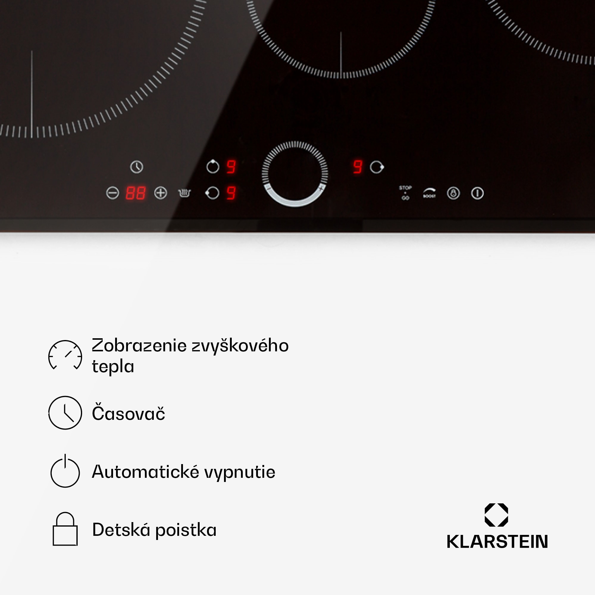 Klarstein Delicatessa 80, vstavaná indukčná varná doska, 7400 W, 3 zóny, sklokeramika – Obrázok 5