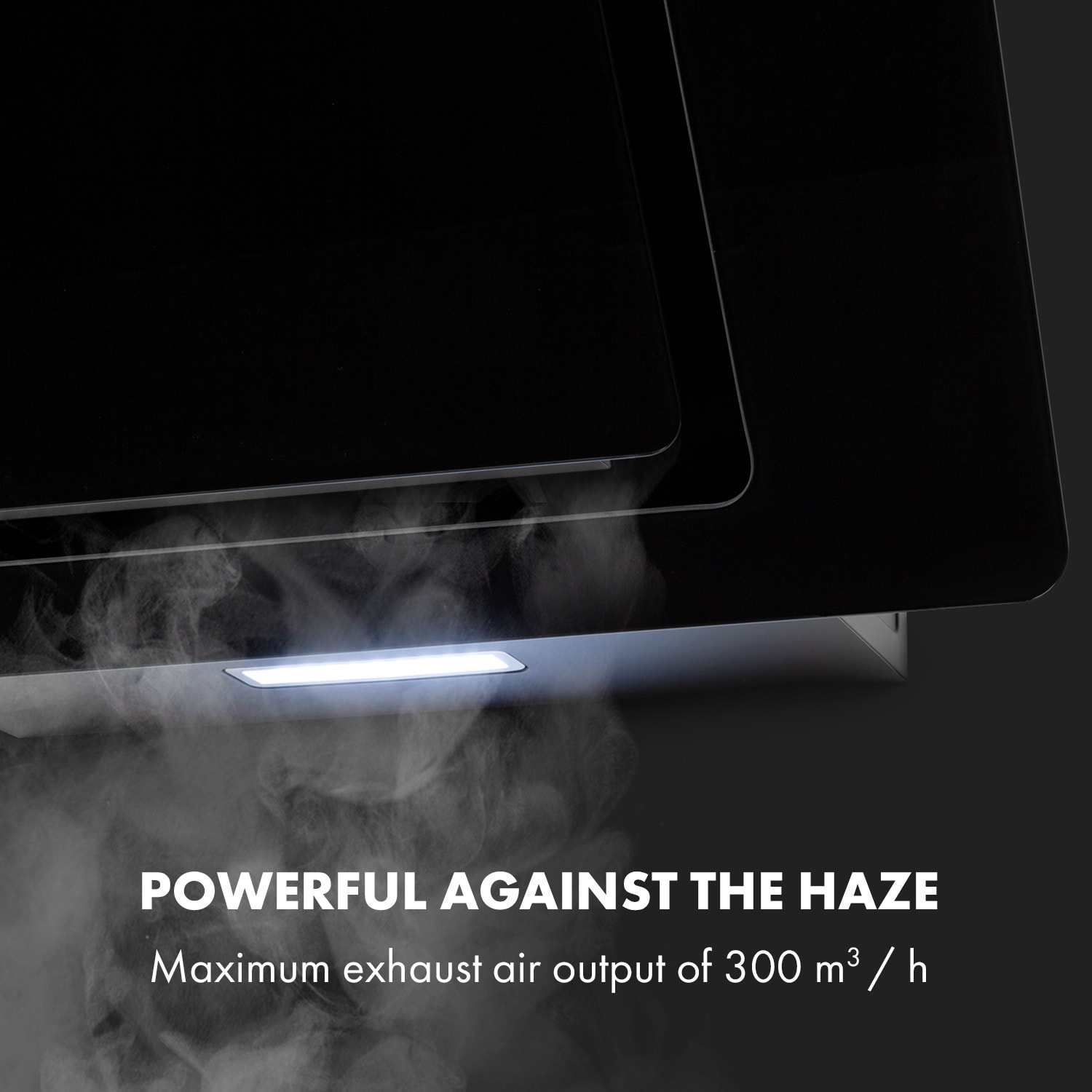 Klarstein Sofia 60, digestor, 60 cm, nástenný, 300 m³/h, dotykové ovládanie, sklenená predná strana, čierny – Obrázok 3