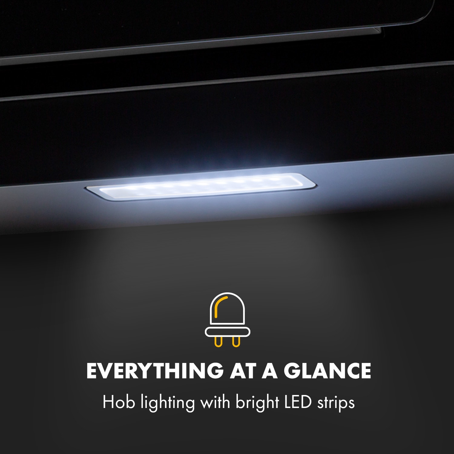 Klarstein Sofia 60, digestor, 60 cm, nástenný, 300 m³/h, dotykové ovládanie, sklenená predná strana, čierny – Obrázok 5