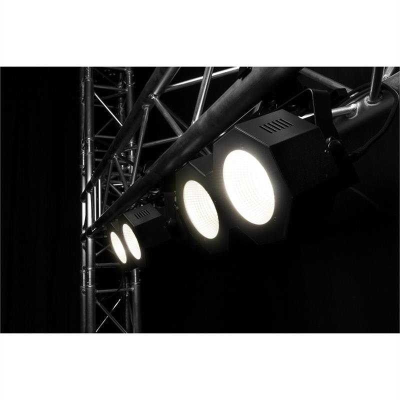 Beamz SB200, stage blinder, 2 x 50 W, COB LED diódy, teplá biela, pixel control, 6 DMX kanálov – Obrázok 2