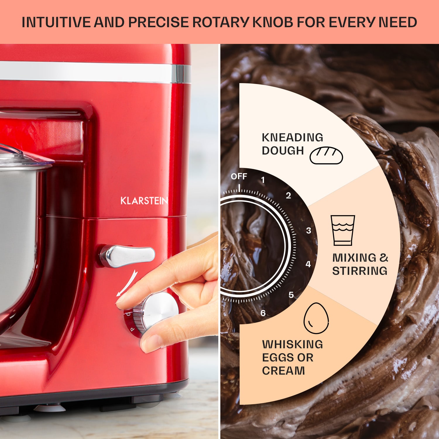 Klarstein Bella Elegance, kuchynský robot, 1800 W, 1,7 PS, 6 stupňov, 5 l – Obrázok 4