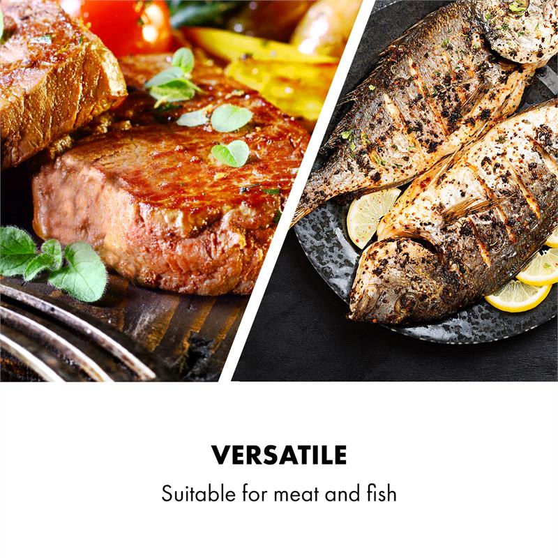 Klarstein AeroVital Cube Chef, teplovzdušná fritéza, klietka na steaky, príslušenstvo, ušľachtilá oceľ – Obrázok 3