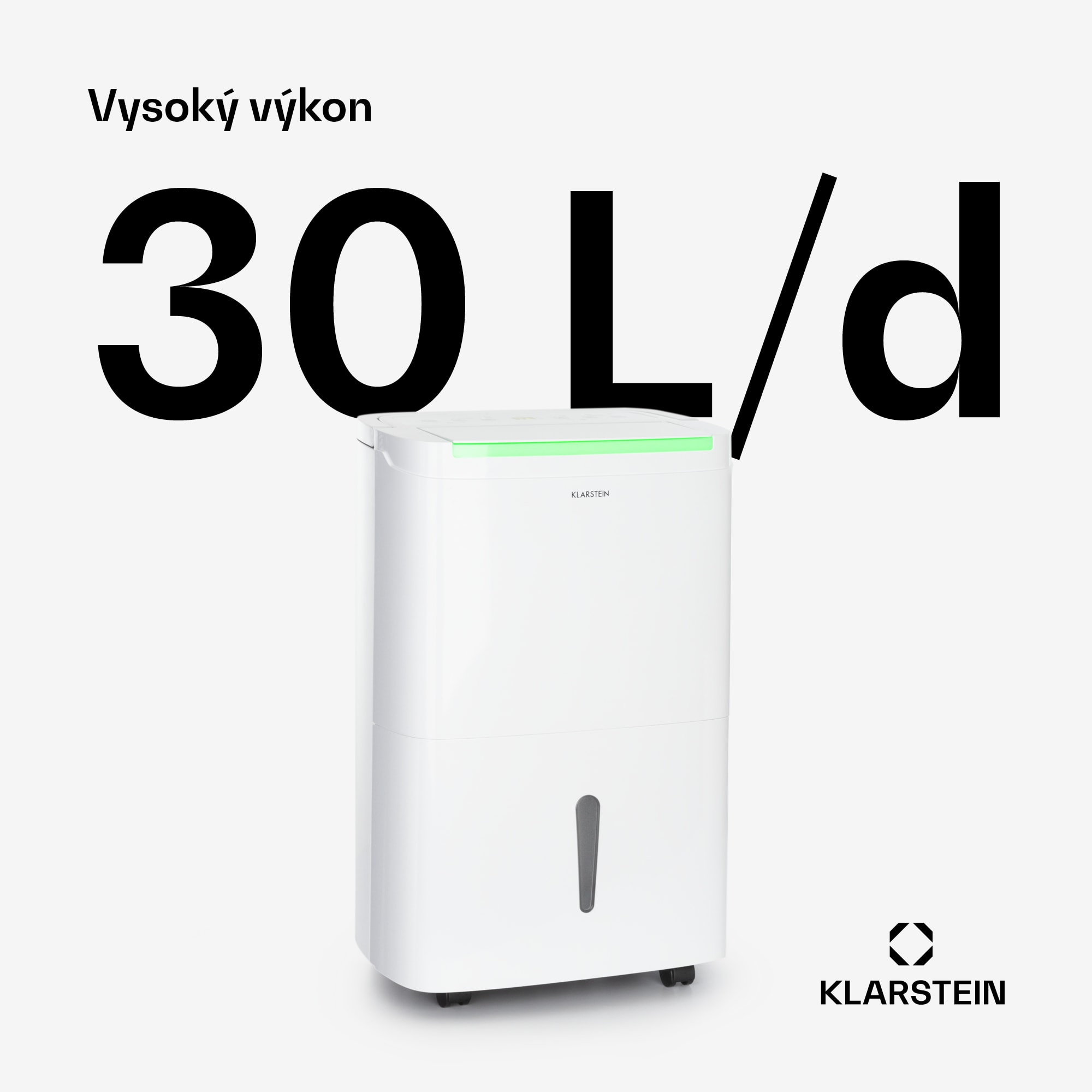 Klarstein DryFy Pro Connect Smart, Odvlhčovač vzduchu, WiFi, Kompresný, 30l/d, 50-60m², Biela – Obrázok 3