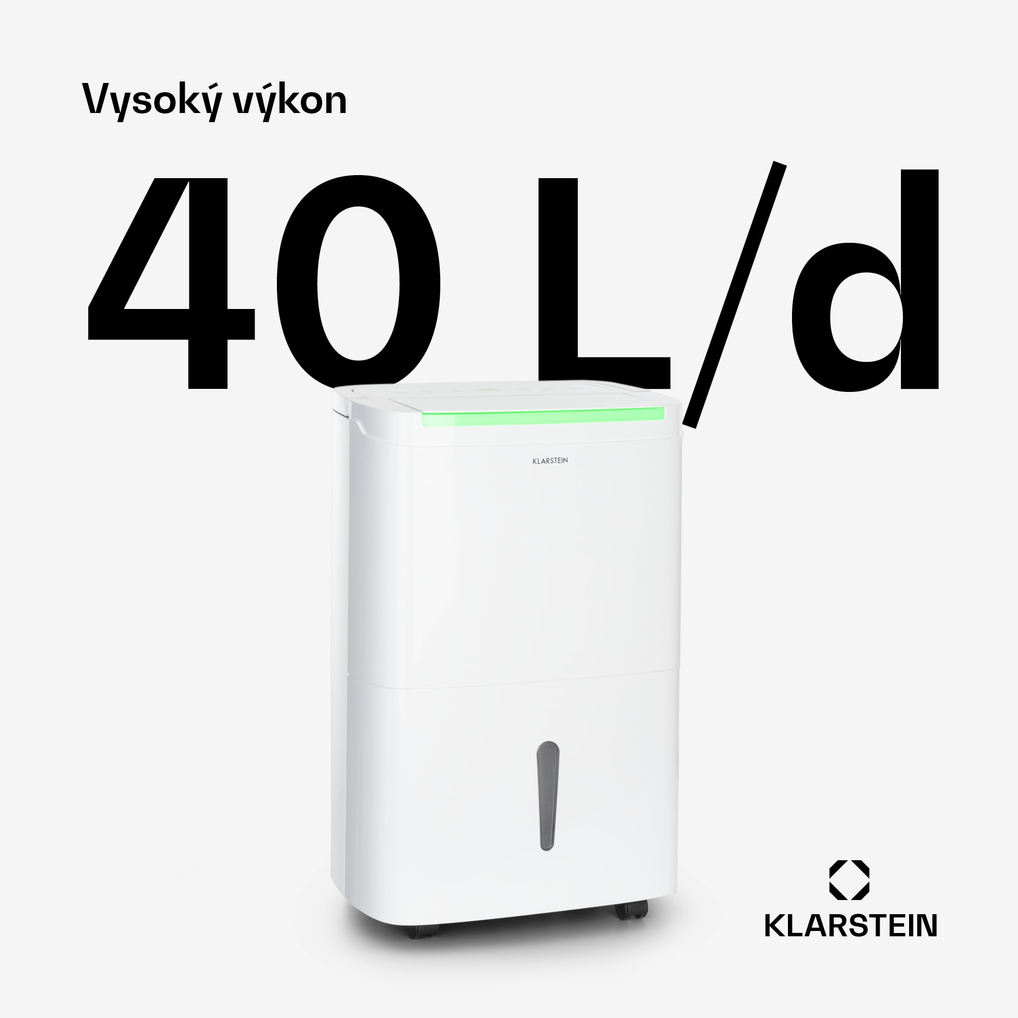 Klarstein DryFy Connect 40 Smart, Odvlhčovač vzduchu, WiFi, Kompresný, 40l/d, 60-70m², Biela – Obrázok 3