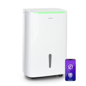 Klarstein DryFy Connect 40 Smart, Odvlhčovač vzduchu, WiFi, Kompresný, 40l/d, 60-70m², Biela