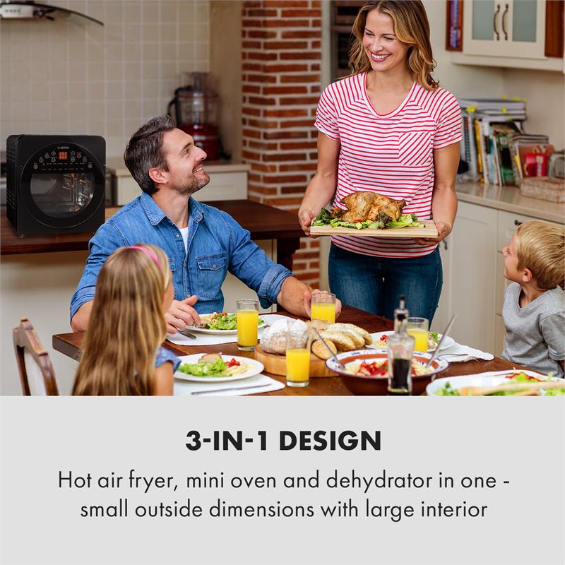 Klarstein AeroVital easy touch, teplovzdušná fritéza, 1700 W, 14 l, 16 programov, čierna – Obrázok 2