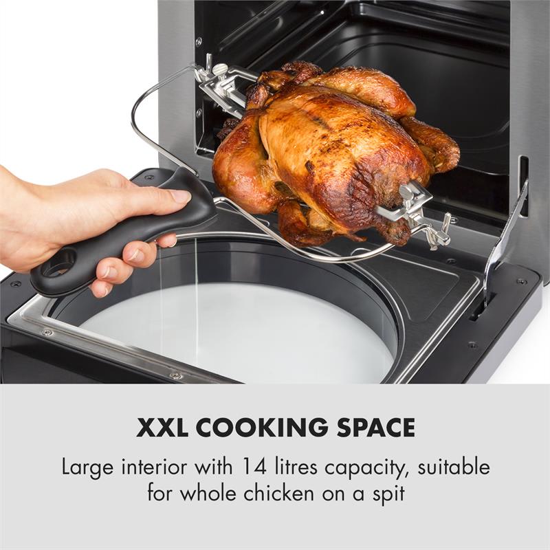 Klarstein AeroVital easy touch, teplovzdušná fritéza, 1700 W, 14 l, 16 programov, čierna – Obrázok 4