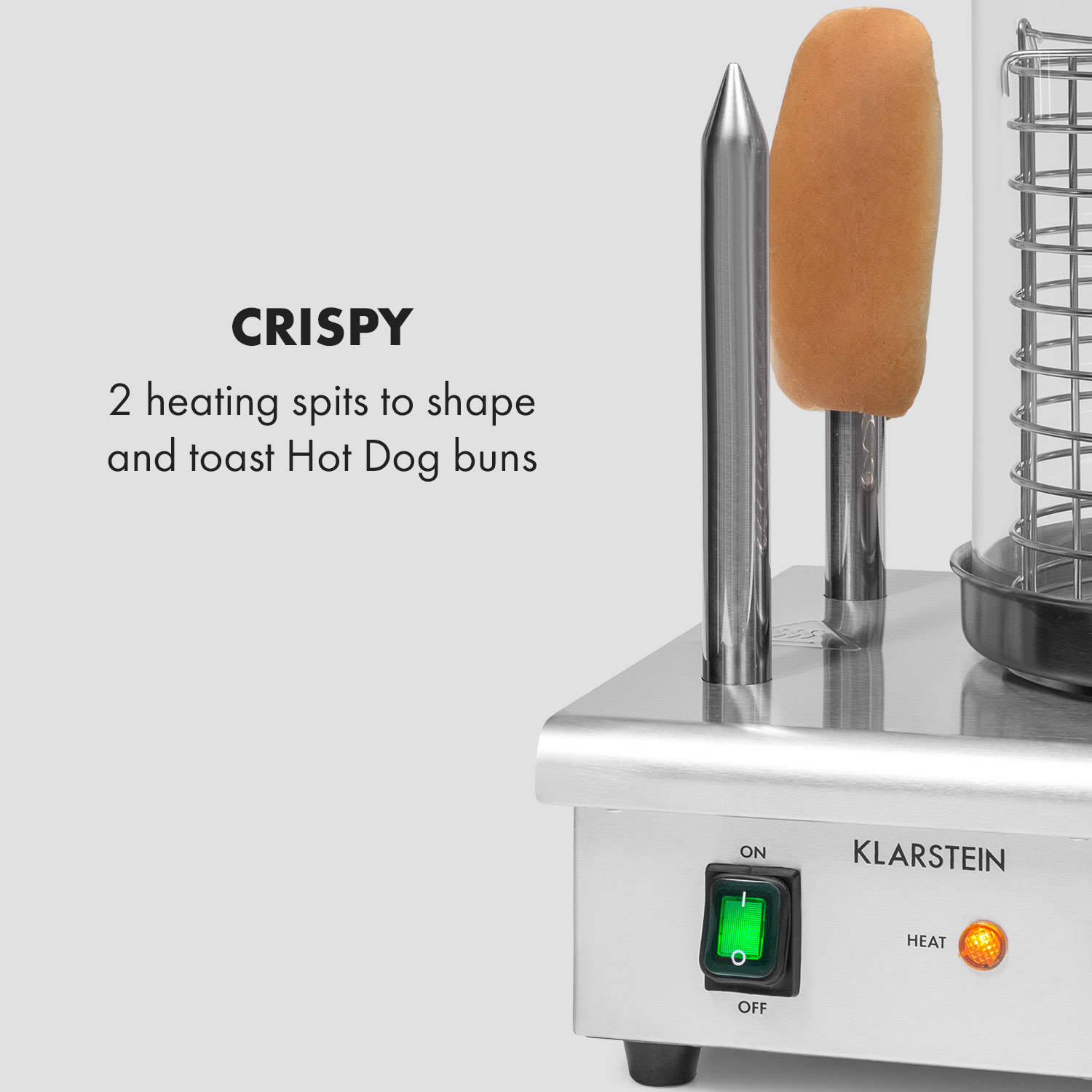 Klarstein Wurstfabrik 550, hotdogovač, 550 W, 5 l, 30 – 100 °C, sklo, nehrdzavejúca oceľ – Obrázok 5