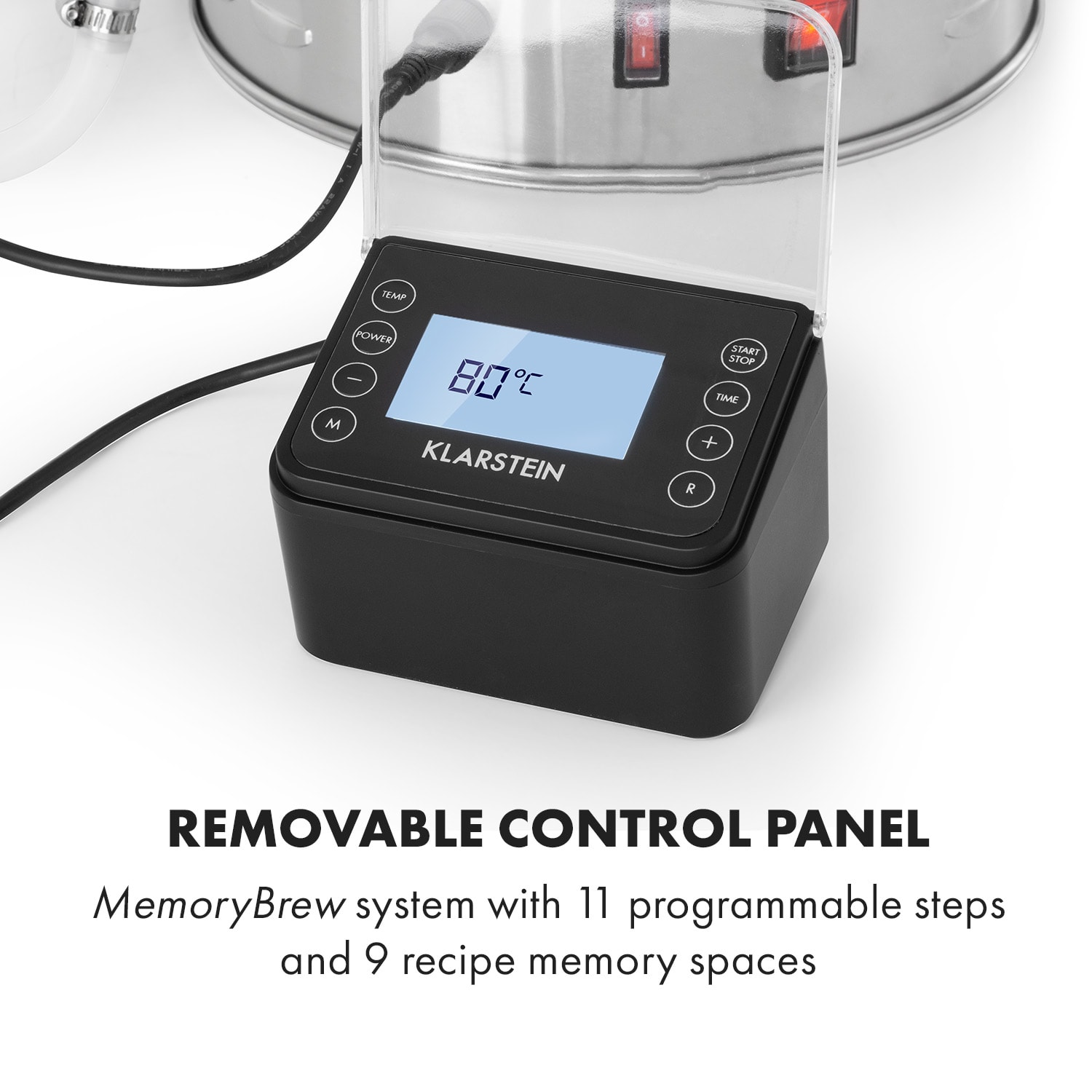 Klarstein Brauheld Pro, sladový kotol, 30 l, 2500 W, 30 – 100 °C, obehové čerpadlo, nehrdzavejúca oceľ – Obrázok 3