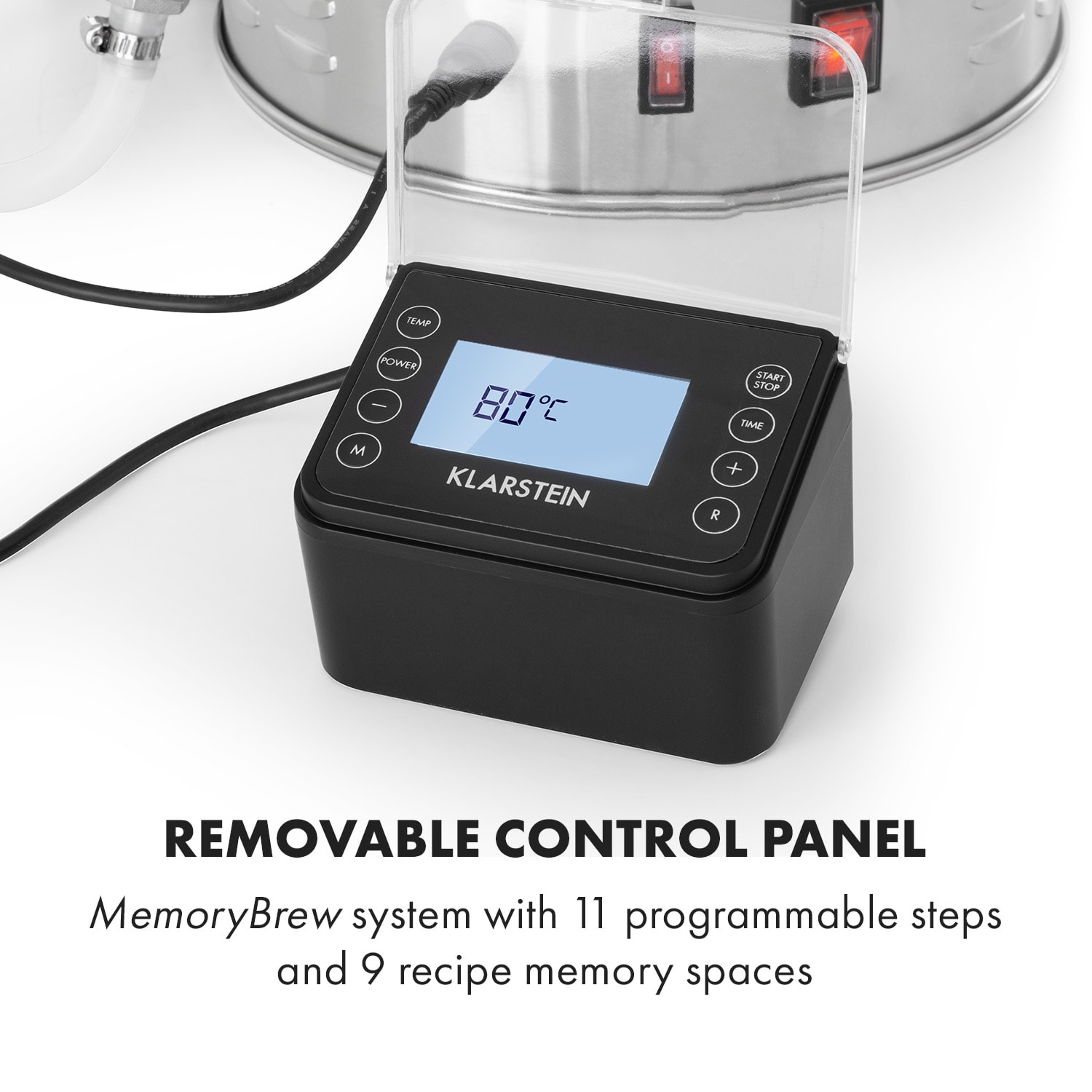 Klarstein Brauheld Pro, sladový kotol, 35 l, 2500 W, 30 – 100 °C, obehové čerpadlo, nehrdzavejúca oceľ – Obrázok 3