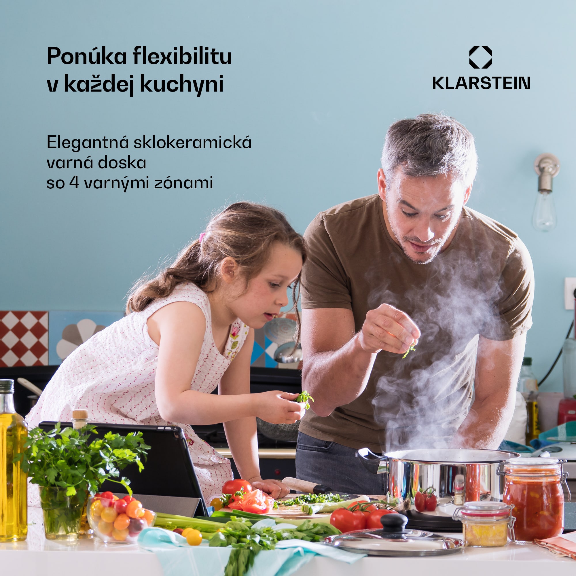 Klarstein EasyCook, sklokeramická varná doska, 6100 W, otočný regulátor, čierna – Obrázok 2