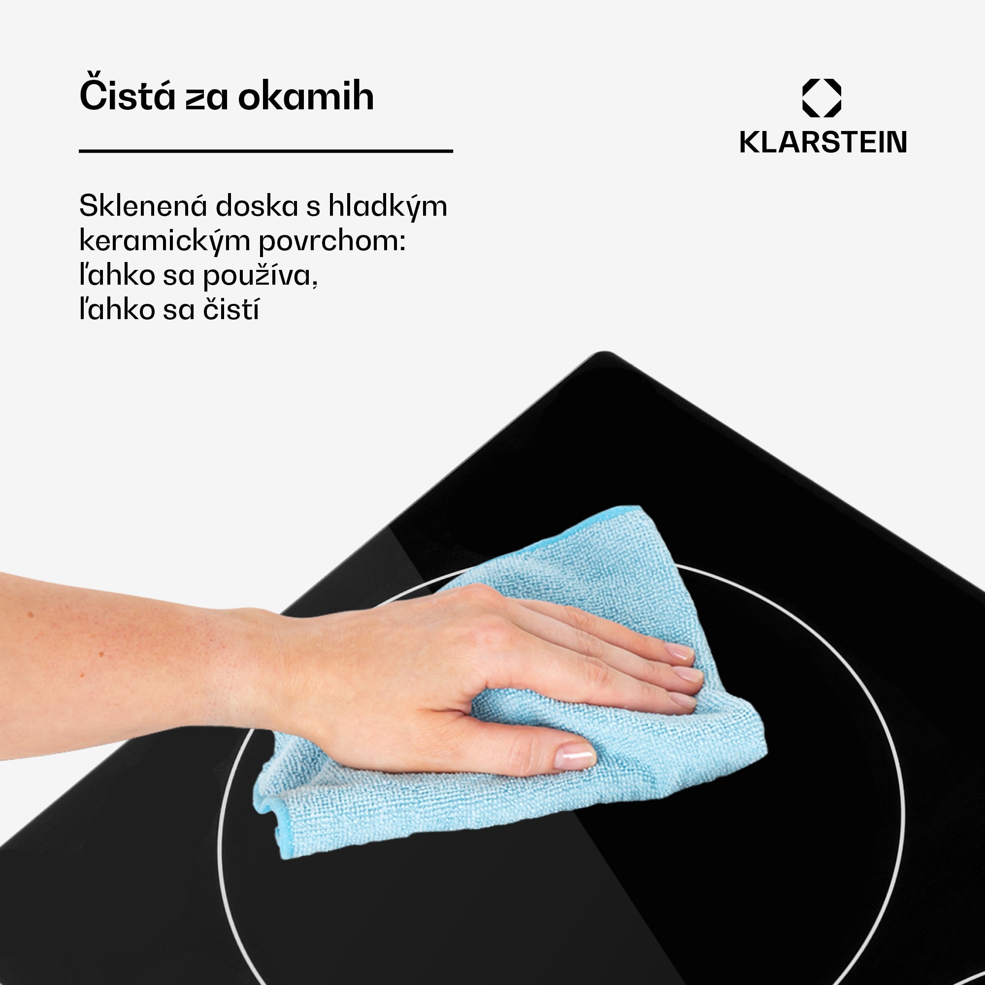 Klarstein EasyCook, sklokeramická varná doska, 6100 W, otočný regulátor, čierna – Obrázok 5