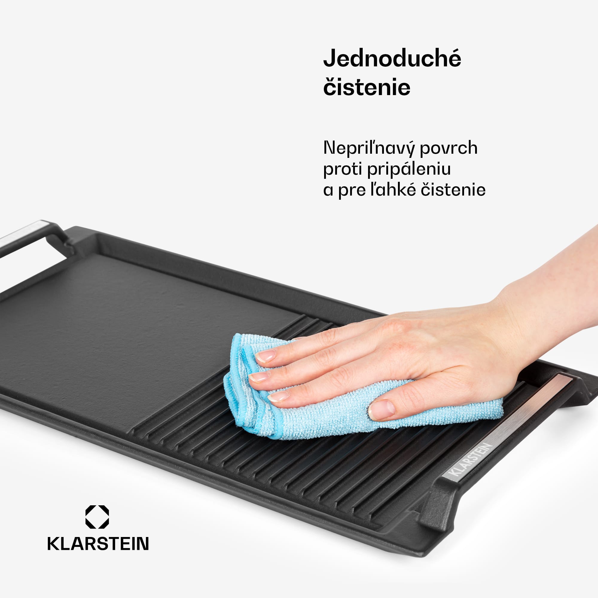 Klarstein Delicatessa Grill Pan, grilovacia platňa, príslušenstvo k indukčnej varnej doske, čierna – Obrázok 4