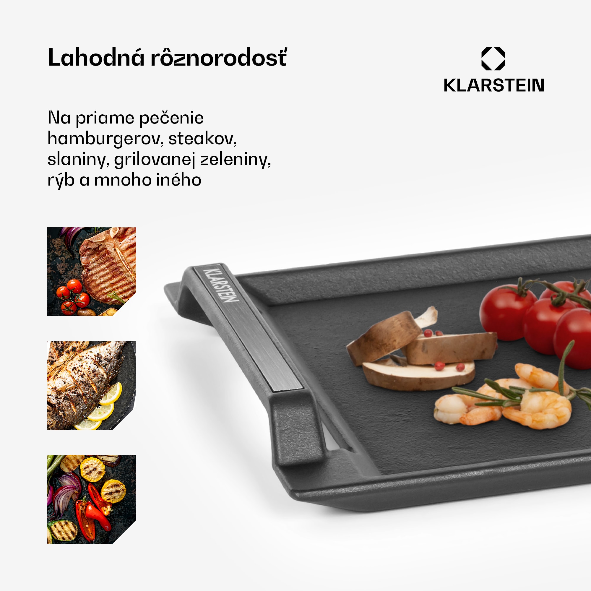 Klarstein Delicatessa Grill Pan, grilovacia platňa, príslušenstvo k indukčnej varnej doske, čierna – Obrázok 5