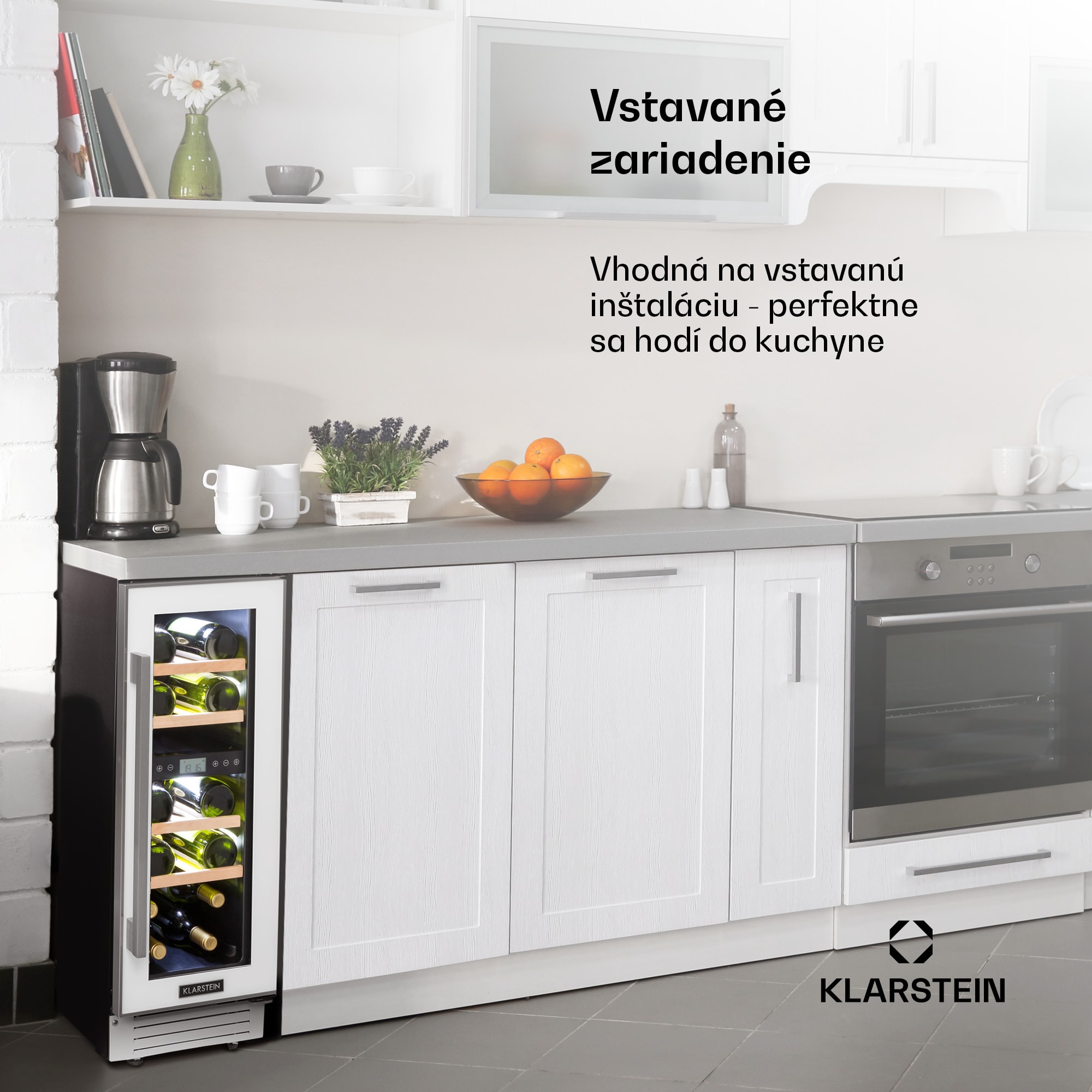 Klarstein Vinovilla 17, dvojzónová vinotéka, 53 l, 17 fliaš, 3-farebné LED osvetlenie, biela – Obrázok 3