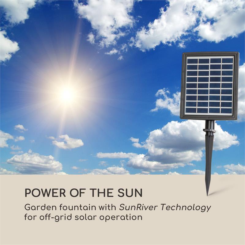 Blumfeldt Speyer, kaskádová fontána, solárna fontána, záhradná fontána, 4 úrovne, akumulátorová prevádzka – Obrázok 2