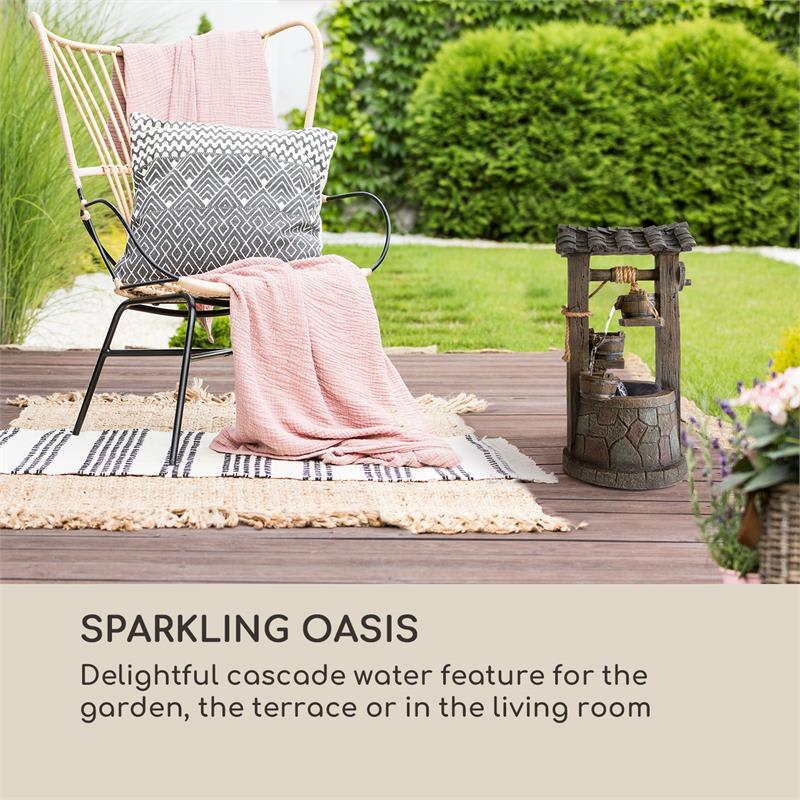 Blumfeldt Speyer, kaskádová fontána, solárna fontána, záhradná fontána, 4 úrovne, akumulátorová prevádzka – Obrázok 3