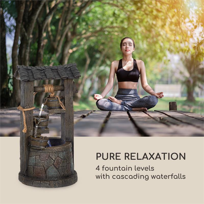 Blumfeldt Speyer, kaskádová fontána, solárna fontána, záhradná fontána, 4 úrovne, akumulátorová prevádzka – Obrázok 4