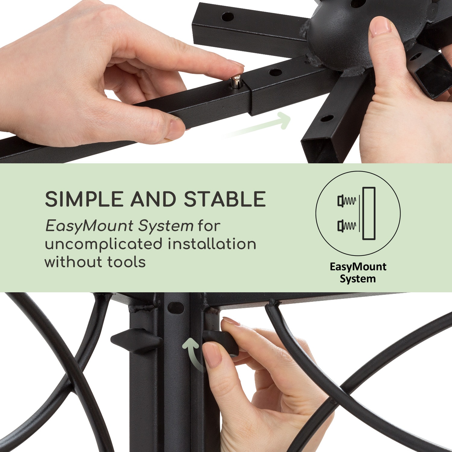 Blumfeldt Mondo, záhradný altánok, párty stan, 295 x 262 x 295 cm, oceľ, polyester, béžový – Obrázok 4